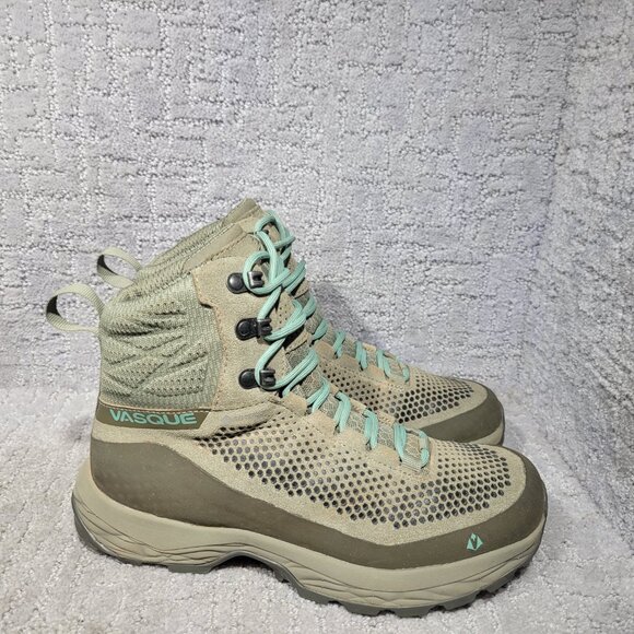 Vasque 7559 Torre AT GTX Women’s Size 7M Goretex Sage Green Leather Hiking Boots - Picture 3 of 10